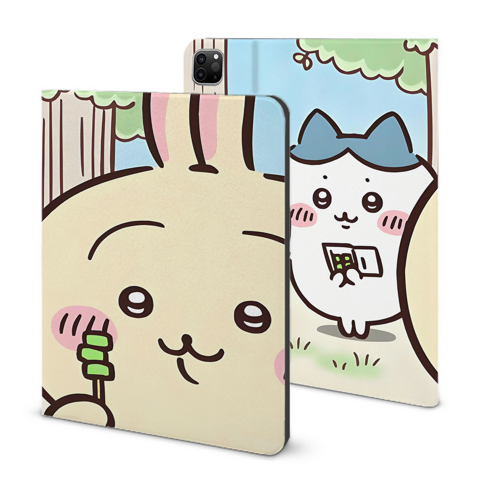 （画像用） ちいかわ Chii-kawa IPad ケース ブック型 PUレザー TPU 耐衝撃 軽量 薄型 ペン収納なし 全面保護 IPad 各モデル対応